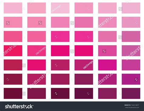 Chart Of Pink Colors