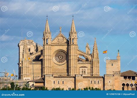 La Seu, the Cathedral of Palma De Mallorca - Spain Stock Photo - Image ...