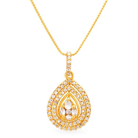 Resplendent Diamond Chakri Gold Pendant