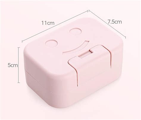 Buy ADIOLI Soap Case Portable Plastic Drain Soap Box with Lid Sealed ...