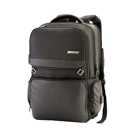American Tourister Segno 2.0 Polyester Unisex Laptop Backpack (Black ...