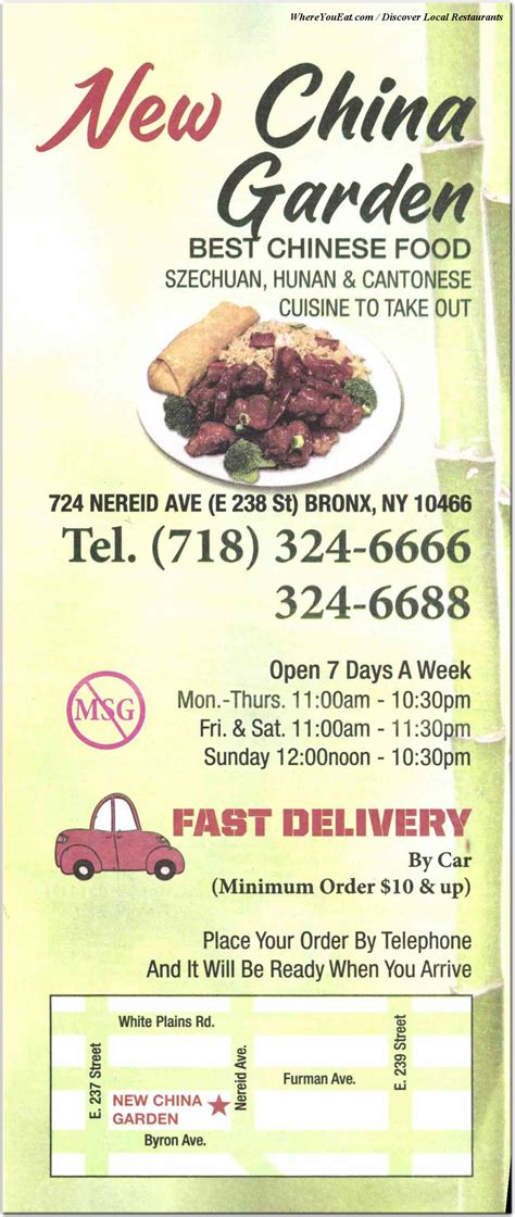 New China Garden Restaurant in The Bronx / Menus & Photos