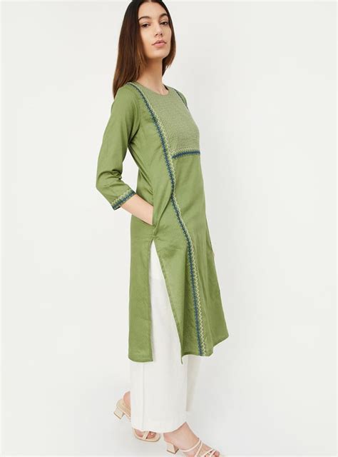 Buy Women Embroidered Straight Kurta Online at just Rs. 699.0 ...