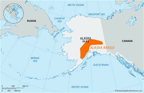 Alaskan Range Map Free Physical Map Of Alaska, Satellite Outside
