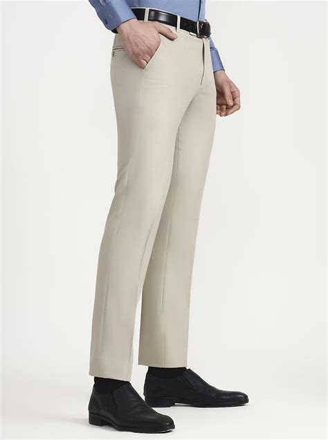 Metal Men's Fawn Terry Rayon Formal Trousers | Solid Pattern | Regular ...