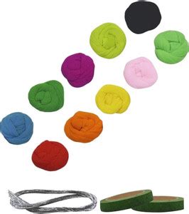 ROYALSHOP Flower making kit material 100 silver wire 10 stocking cloth ...