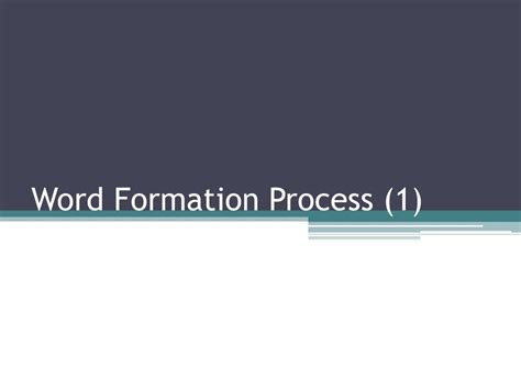 Image result for Word Formation Process