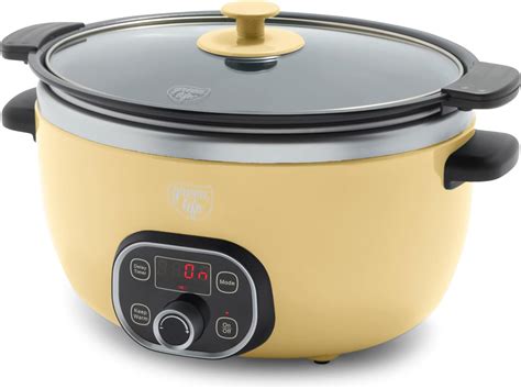 GreenLife 6QT Slow Cooker, Non-Toxic Ceramic Nonstick Removable ...
