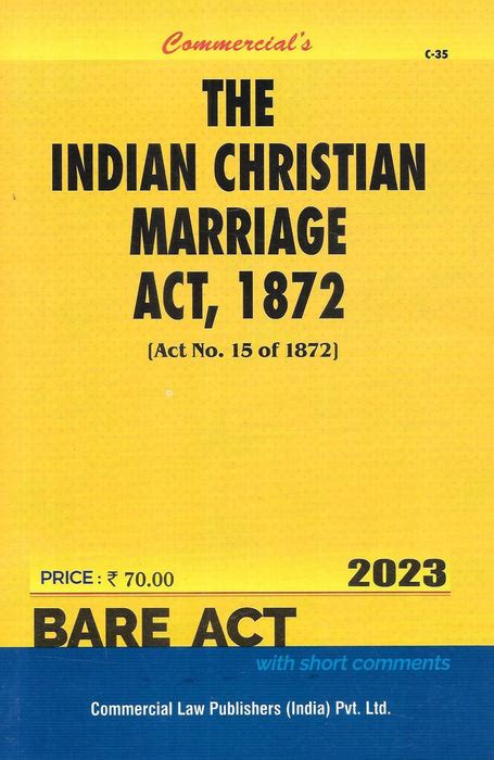 The Indian Christian Marriage Act, 1872 – M&J Services - The Eclectic ...