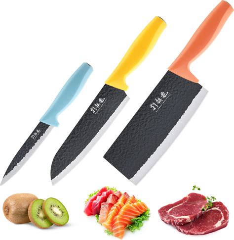Amazon.com: MONGSEW 3PCS Kitchen Knife, Stainless Steel Chef Knife Set ...