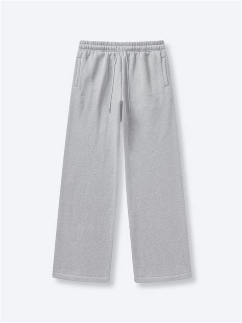 SIGNATURE BASIC STRAIGHT LEG SWEATPANTS - HEATHER GREY – DRMERS CLUB