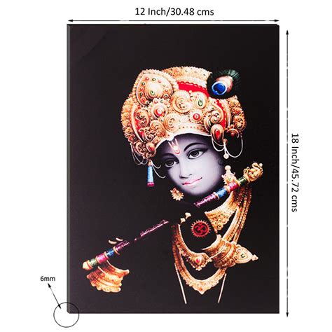 6MM MDF Lord Krishna Satin Matt Texture UV Art Painting - eCraftIndia ...