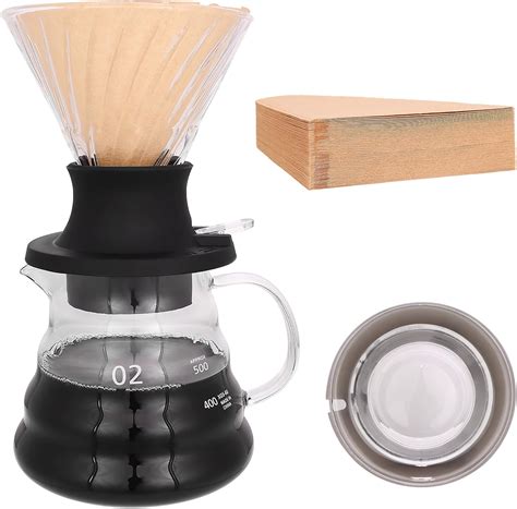 Amazon.com: Lorpect Pour Over Coffee Maker, V60 Drip Filter with On/Off Switch Silicone Glass ...