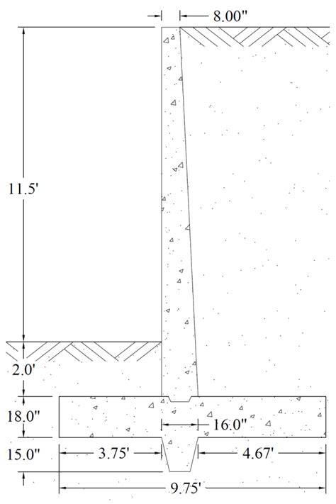 Reinforced Concrete Cantilever Retaining Wall