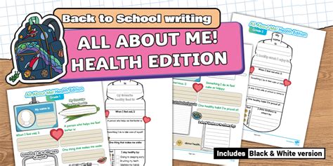 Primary Health Activity Sheet: All About Me