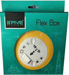 b'five FlexBox with universal socket and 8 meter long cord 3 Socket ...
