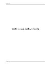 Image result for Management Accounting Assignment 2 Unit 5