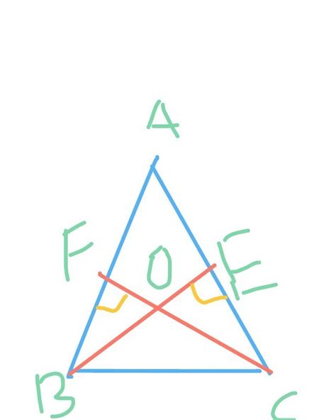 BE and CF are two equal altitudes of a triangle ABC. using RHS ...