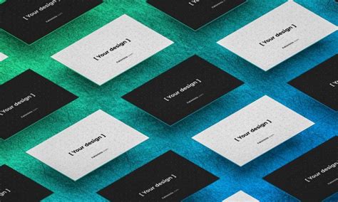 Isometric Business Card Free Mockup Template – FreeMockup.net