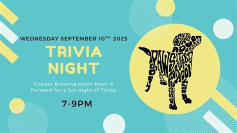 Copper Brewing Hosts PIF Trivia Night, Copper Brewing Co., Kelowna, 10 ...