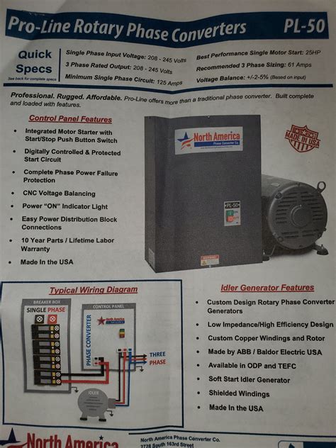 3 Phase Rotary Converter Plans