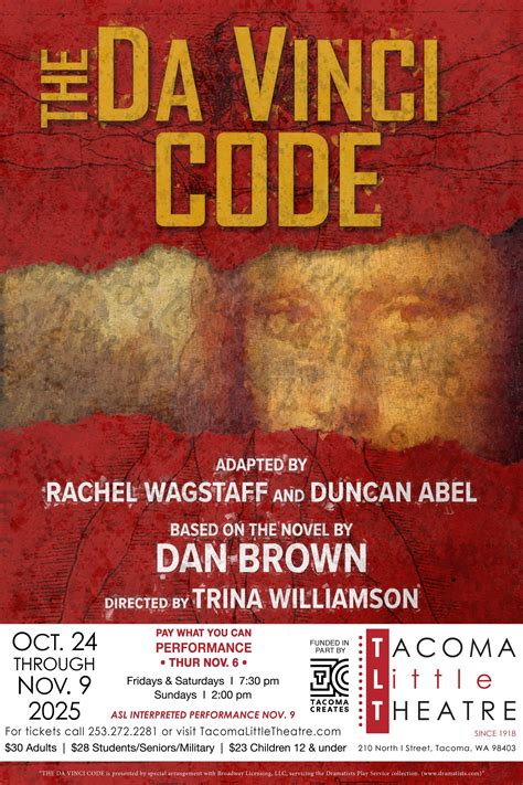 THE DA VINCI CODE — Tacoma Little Theatre