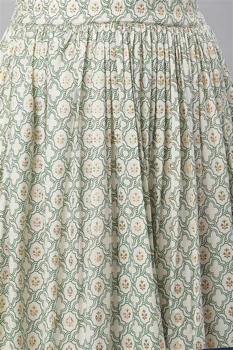 Buy Off-White Printed Flared Skirt Online for Woman | Shop for Aurelia