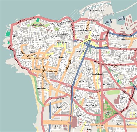 Beirut Map Detailed