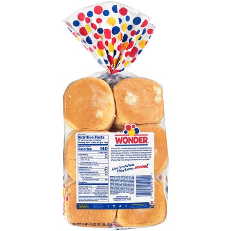Hamburger Buns Nutrition Facts at Mason Jaques blog