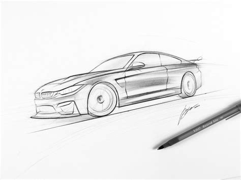 Car Drawings In Pencil Bmw
