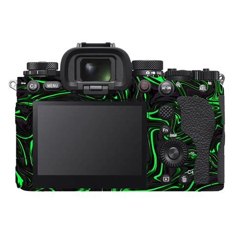 Green Liquid Pattern Sony A9III Camera Skins