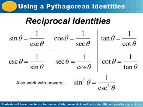 Image result for Using Pythagorean Identities