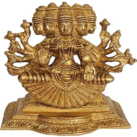 Buy CRAFTHUT Brass Idol Gayatri MATA, Savitri Hindu Goddess, Mother of ...