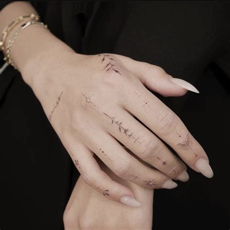 fine line hand tattoo ideas male