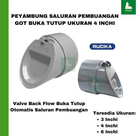 Jual Back Flow Valve 4 In Penutup Paralon Pipa Pvc Katup Saluran Air ...