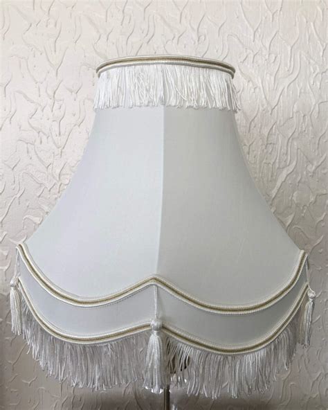 Victorian Style Ivory/Cream Double Scallop Table/Floor Lamp Shade with ...