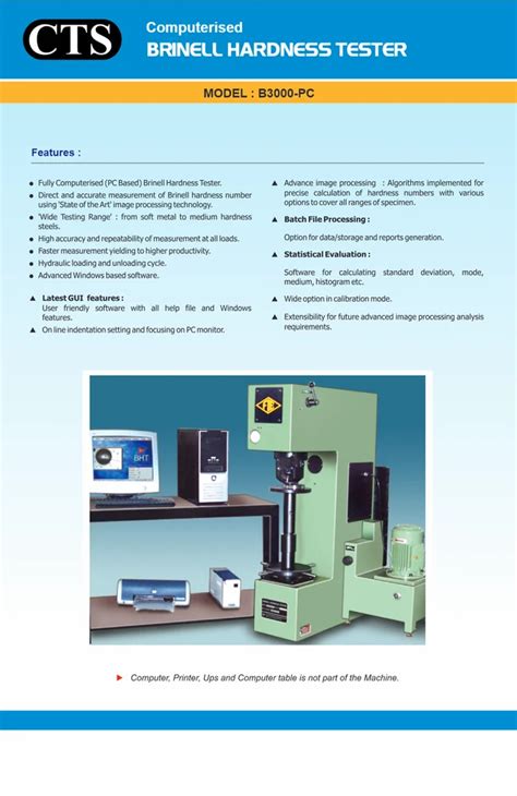Brinell Hardness Testing Machines - Computerised Fully Automatic ...
