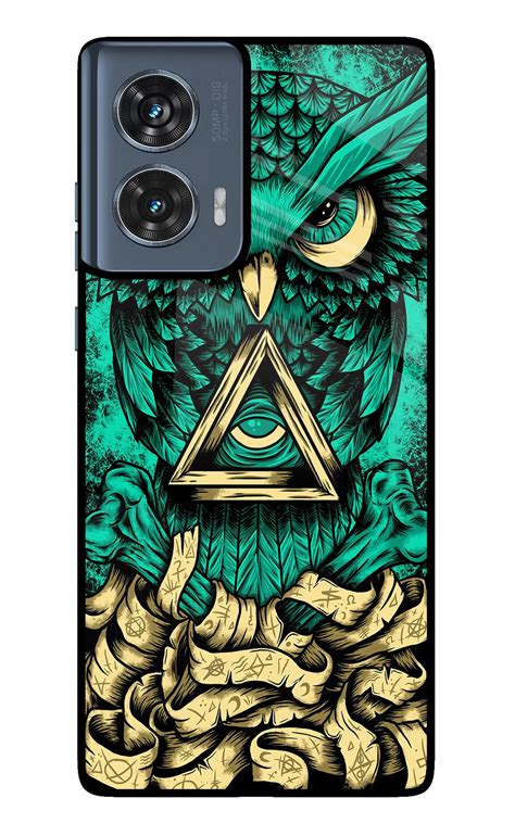Buy Now Green Owl Glass Case for Moto Edge 50 Fusion Online | Casekaro