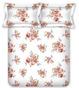 Bombay Dyeing King Size (229cm x 274cm) 180 TC 100% Cotton Bedsheet ...