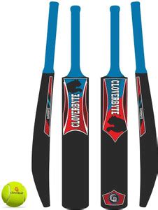 CLOVERBYTE Junior 3 No. PVC Plastic Bat With Tennis Ball For 4-8 Years ...