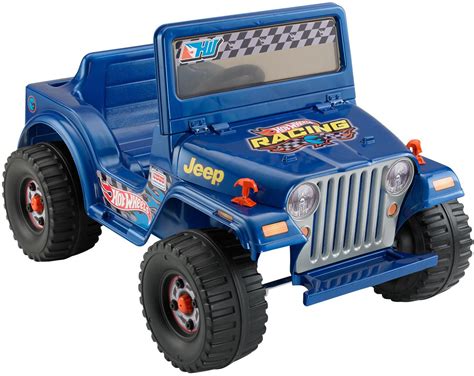 Amazon.com: Power Wheels Hot Wheels Jeep Wrangler, Blue 6V: Toys & Games