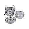 Buy neelam Stainless Steel 26 Gauge, Clip Carrier Lunch Box 3 ...