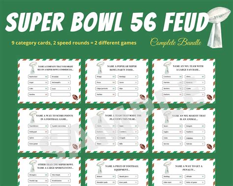 Super Bowl Family Feud | Super Bowl Games | Super Bowl Party Games ...