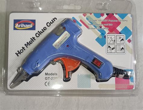 HOT MELT BLUE MINI GLUE GUN 20 WATT WITH ON OFF SWITCH AND INDICATOR ...