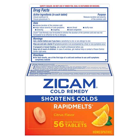 usa-angel.com. Zicam Cold Remedy RapidMelts Citrus Flavor Quick ...