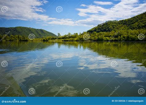 Clouds Reflected, Rhone River, France Stock Photo - Image of quiet ...