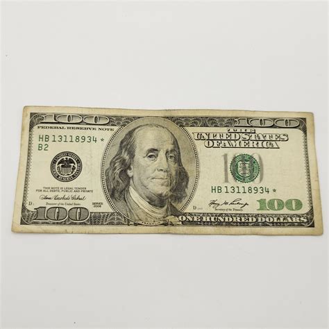 2006 Hundred Dollar $100 Bill Federal Reserve Star Note New York Paper ...