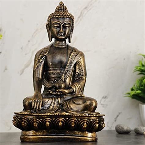 Buy Global Grabbers Polyresin Sitting Buddha Idol Statue Showpiece for ...