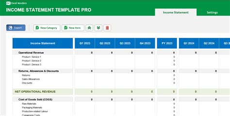 Image result for SME Income Statement Sample Excel
