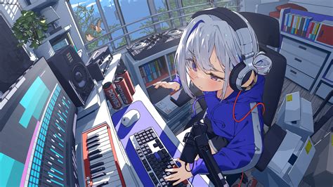 hoji (hooooooooji1029) hololive amane kanata headphones wallpaper ...